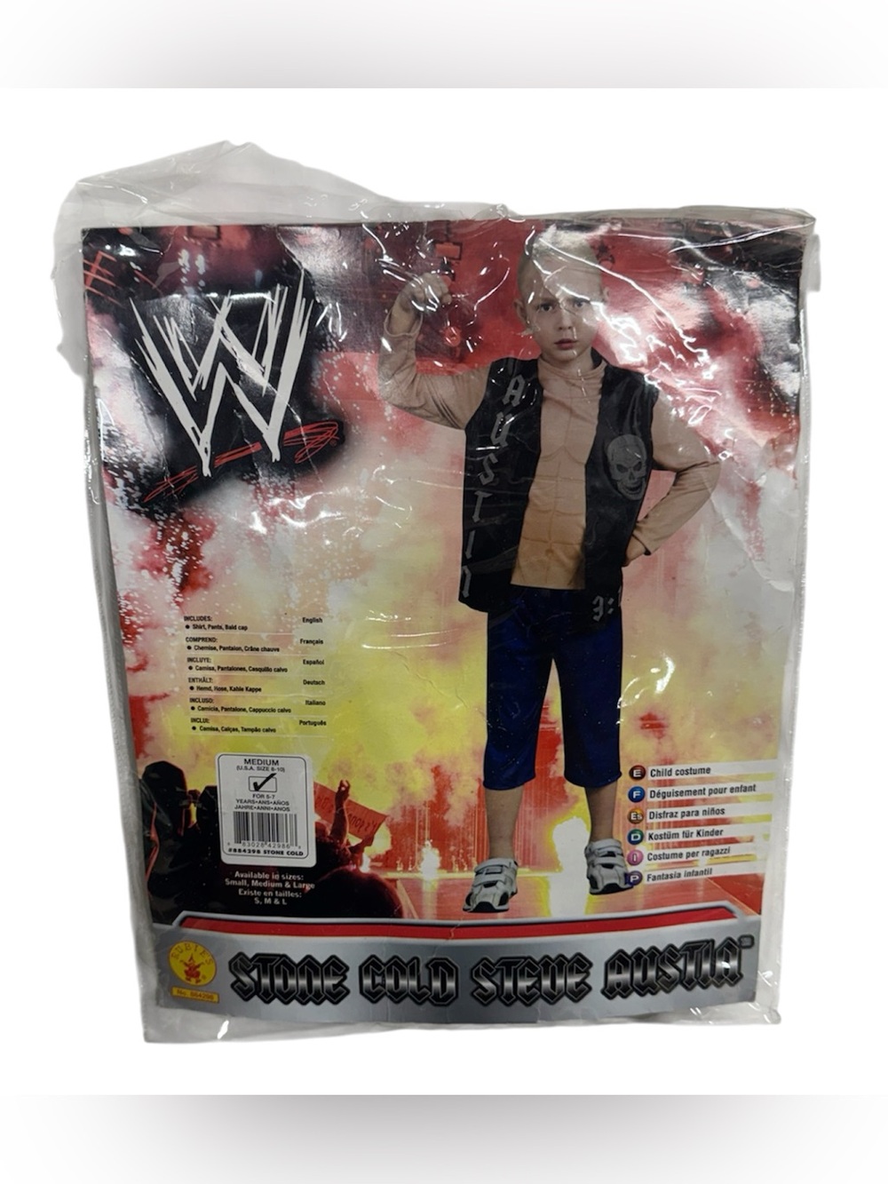 Rubie’s brand Stone Cold Steve Austin wrestler costume brand new in packaging!
